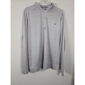THREE‎ SIXTY SIX 366 Mens XL Gray Long Sleeve Pullover Performance Golf Layering